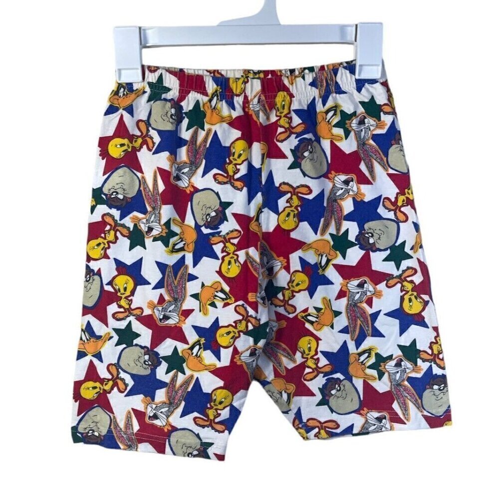 Vintage Looney Tunes Warner Bros Shorts 1994 Pro Spirit Size L USA Elastic Waist